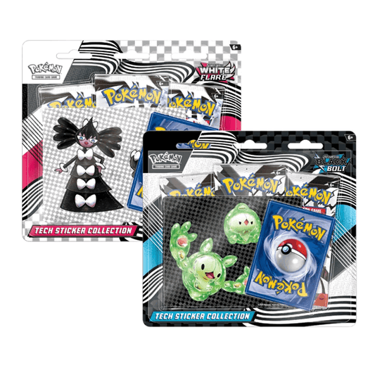 Pokemon TCG: Scarlet & Violet - Black Bolt & White FlareTech Sticker Collection Bundle