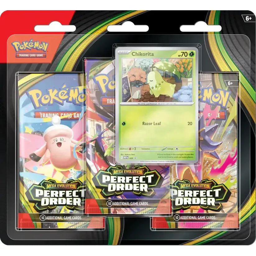 Pokémon TCG: Mega Evolution-Perfect Order Pokémon 3 Pack (Limit 2 Per Customer)