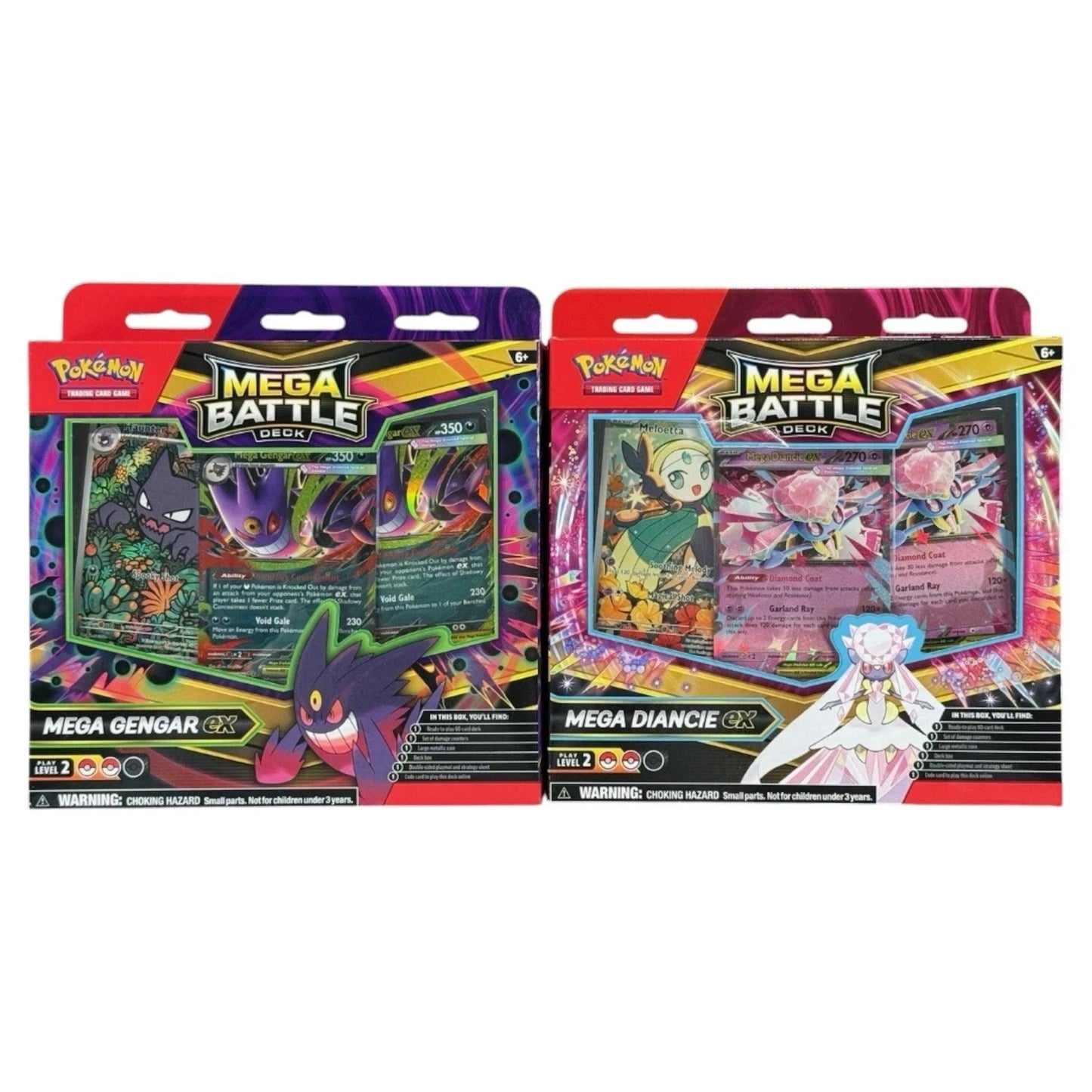 Pokemon Set of 2 (1 of each) Gengar/Diancie ex Mega Battle Deck