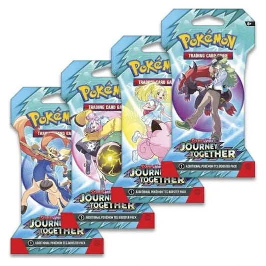 Pokemon Journey Together Sleeved Pack Art Set x 4