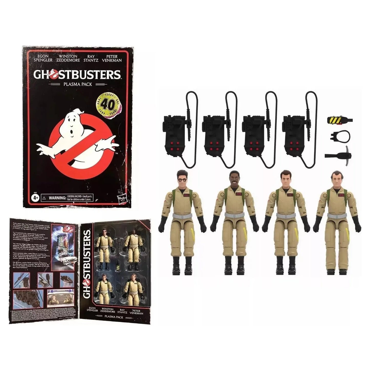 Ghostbusters Plasma Pack O-Ring 40th Anniversary 3 3-4-Inch Action Figures