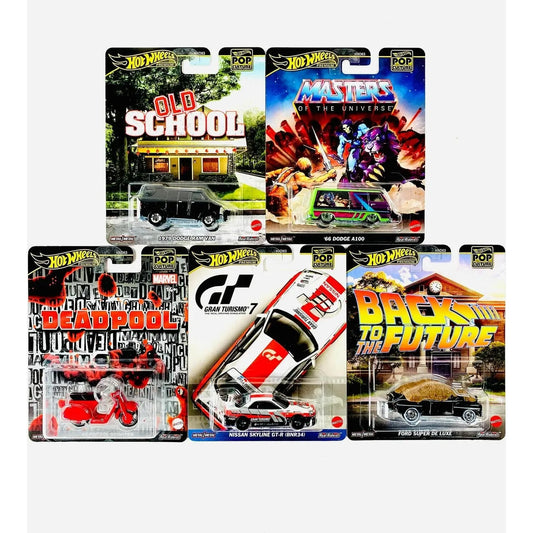 2025 Hot Wheels Pop Culture Case J Set of 5
