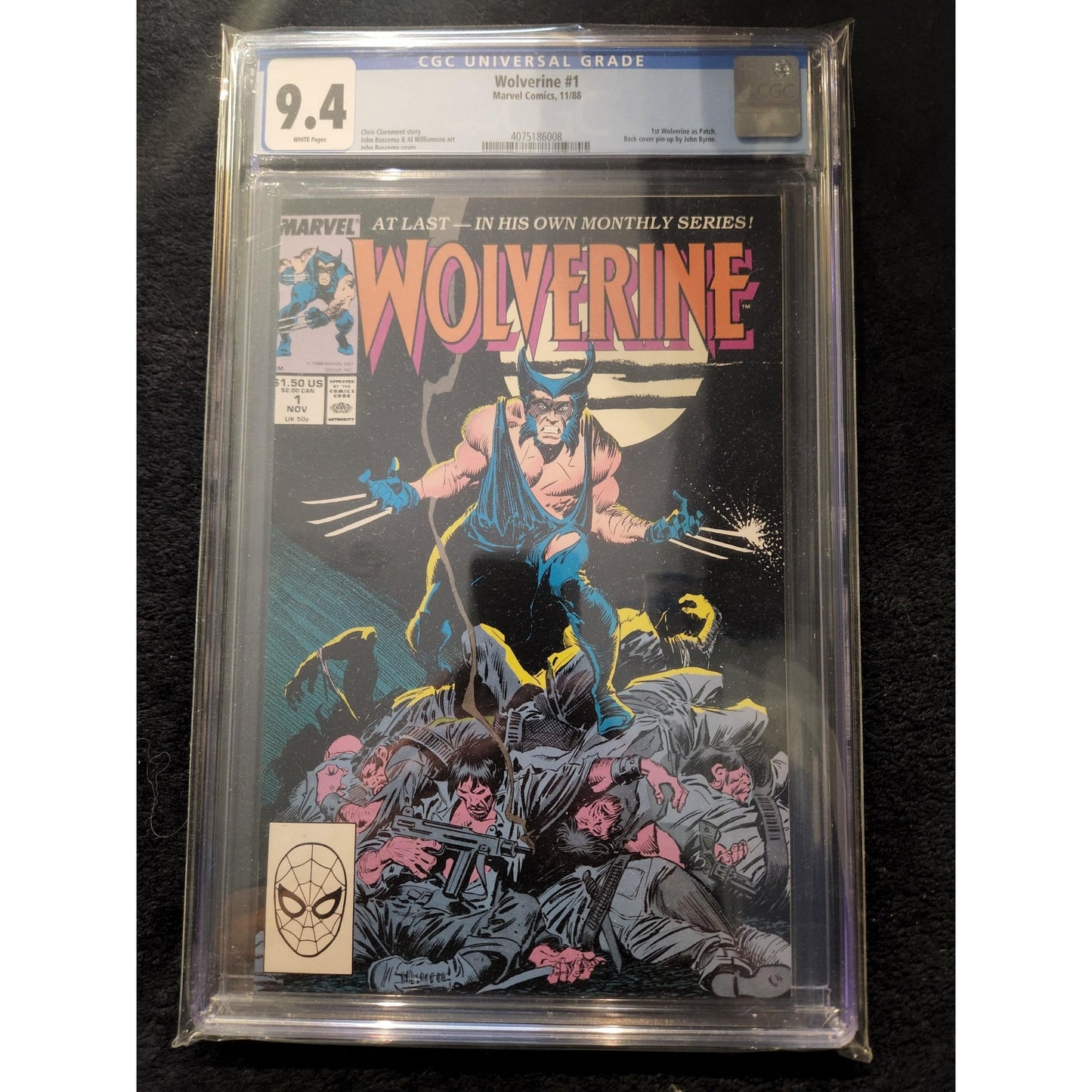 CGC Graded Wolverine #1 9.4 1st Wolverine As Patch - Redshift7toys.com