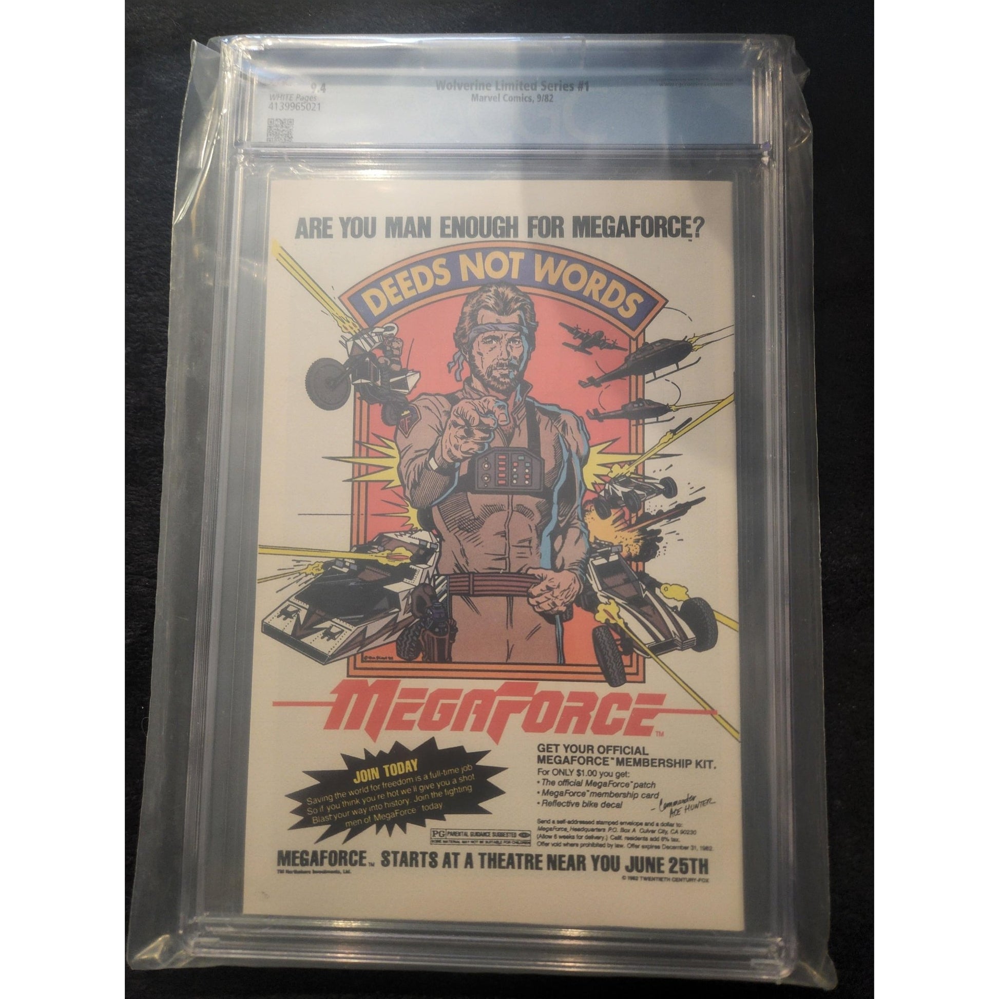 CGC Graded Wolverine #1 Limited Series 9.4 - Redshift7toys.com