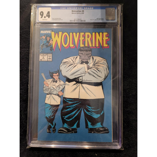 CGC Graded Wolverine #8 9.4 Incredible Hulk Gray Mr Fix It Cover - Redshift7toys.com
