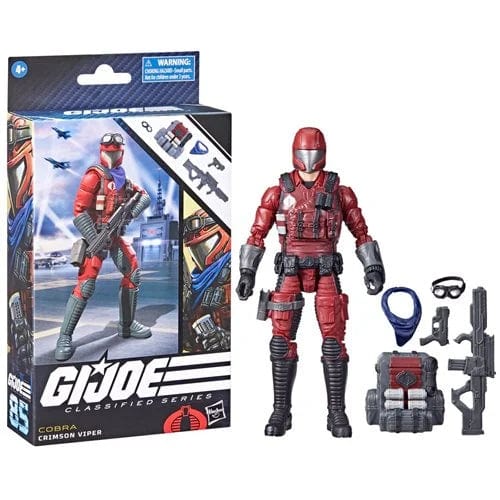 G.I. Joe Classified Series Cobra Crimson Viper 6-Inch Action Figure - Redshift7toys.com