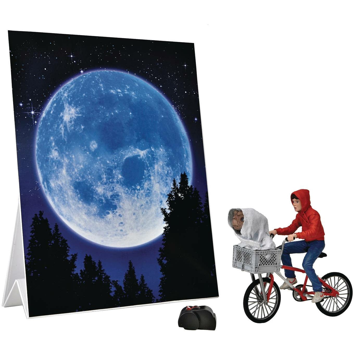 NECA E.T. The Extra Terrestrial Ultimate 7 Inch Action Figure Elliot & E.T. On Bike 40th Anniversary - Redshift7toys.com