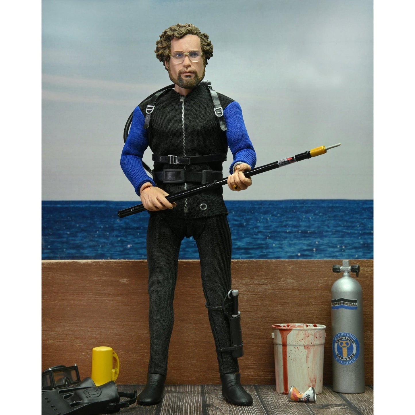 NECA Jaws Matt Hooper Shark Cage 8 Inch Clothed Action Figure - Redshift7toys.com