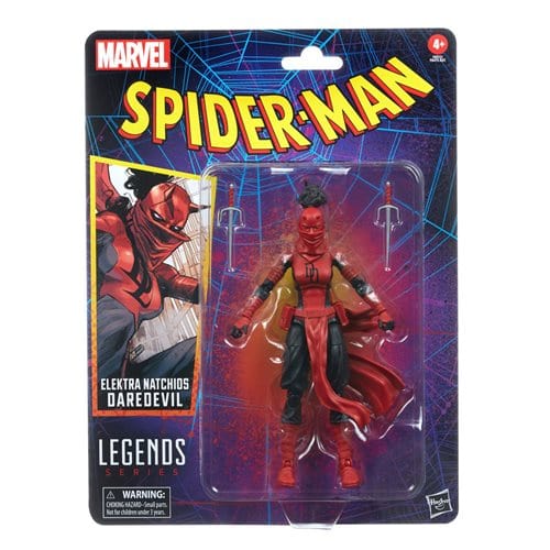 Spider-Man Retro Marvel Legends Elektra Natchios Daredevil 6-Inch Action Figure - Redshift7toys.com