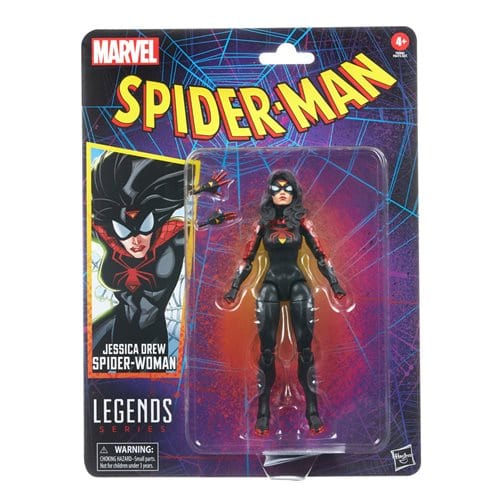 Spider-Man Retro Marvel Legends Jessica Drew Spider-Woman 6-Inch Action Figure - Redshift7toys.com