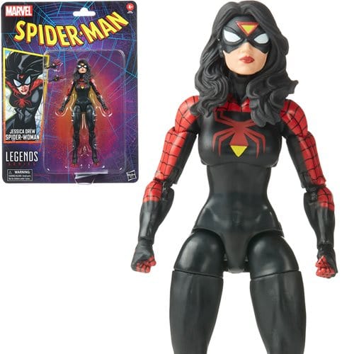 Spider-Man Retro Marvel Legends Jessica Drew Spider-Woman 6-Inch Action Figure - Redshift7toys.com